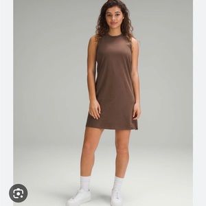 Lululemon Classic-Fit Cotton-Blend Dress- Java